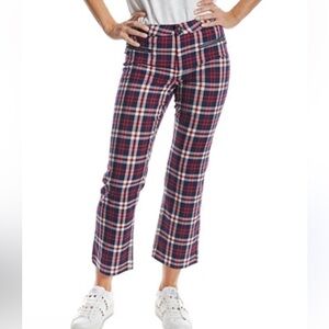 OAT Women's Plaid Ankle Pants Size 29, Wallace Plaid NEW